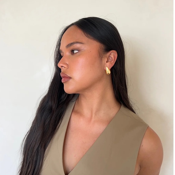 Heaven Mayhem Rain Drop Earrings - Lg & Sm - Gold - Picture 2 of 10